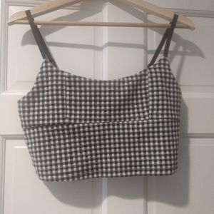 Forever 21 Black gingham crop top